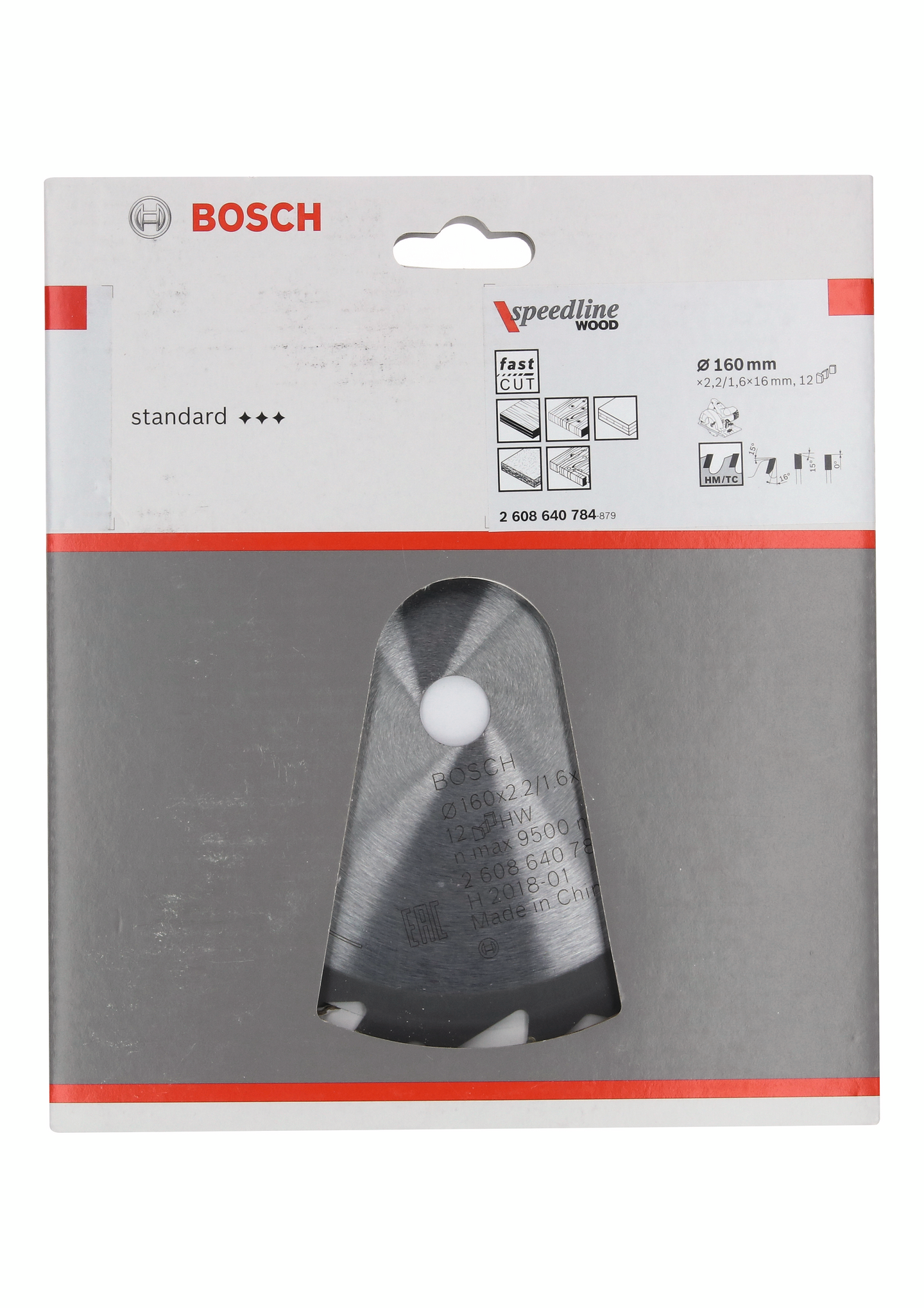 CIRKELSÅGKLINGA BOSCH SPEEDL WOOD 160X16MM T12