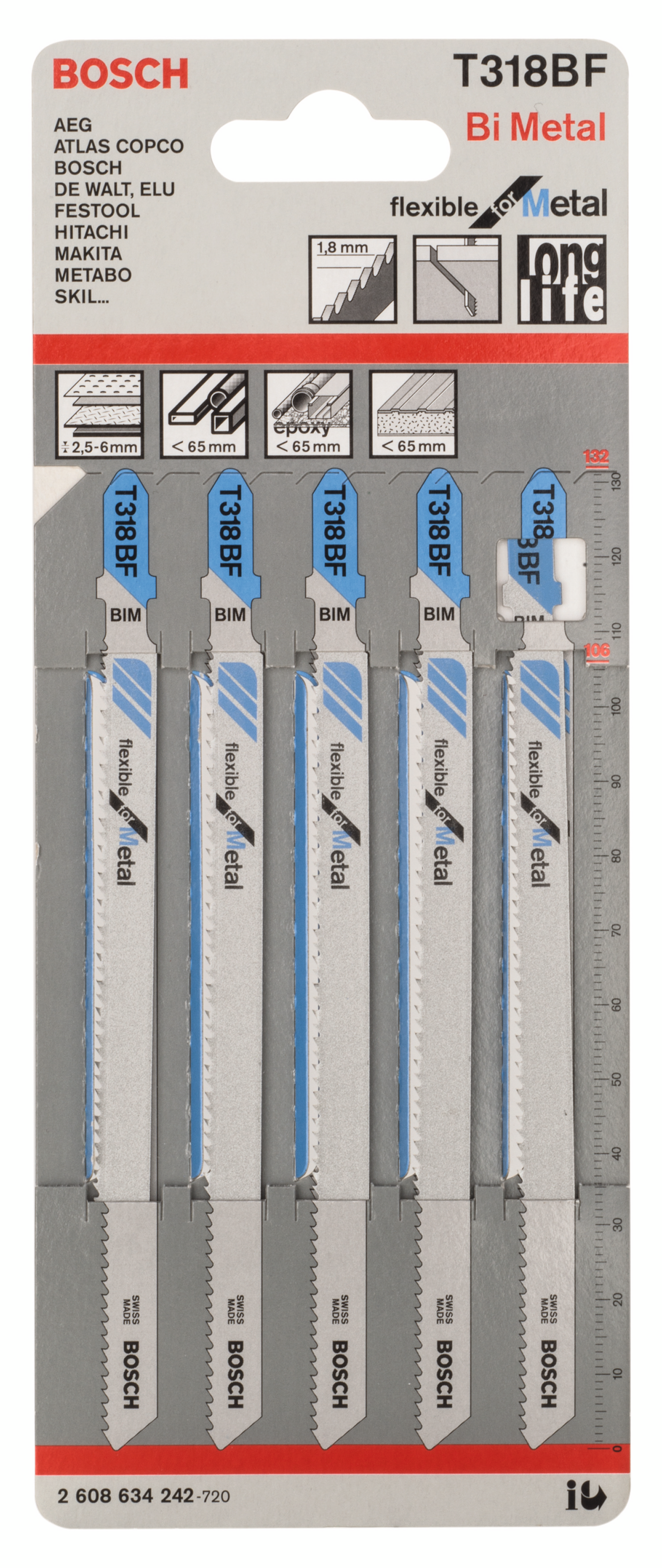 STICKSÅGBLAD T318BF 5ST
