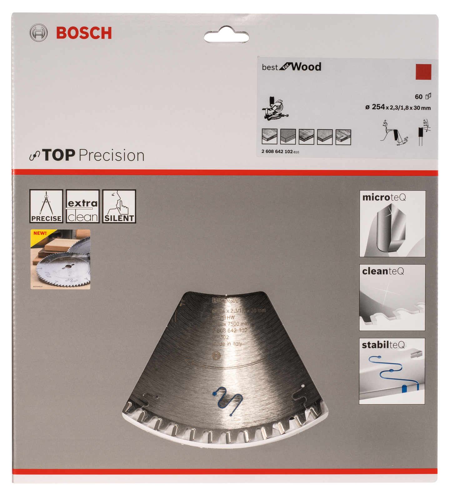 CIRKELSÅGKLINGA BOSCH TOP PREC 254X30MM 60T