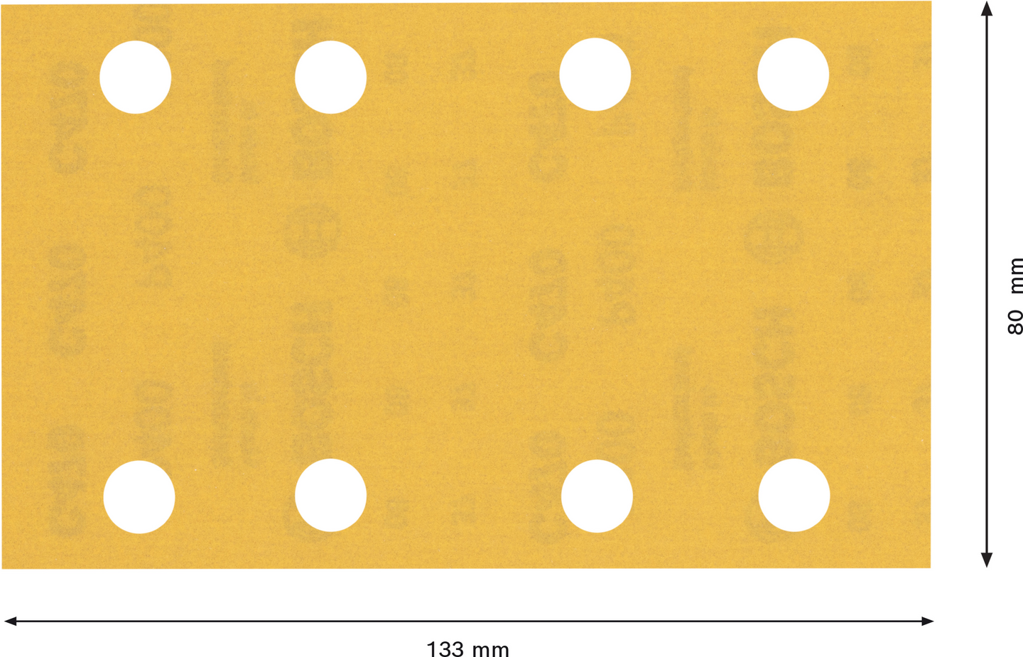 Hiomapaperi tasohiomakoneille Bosch 8-reikää EXPERT C470, 80x133mm, G400, 10kpl