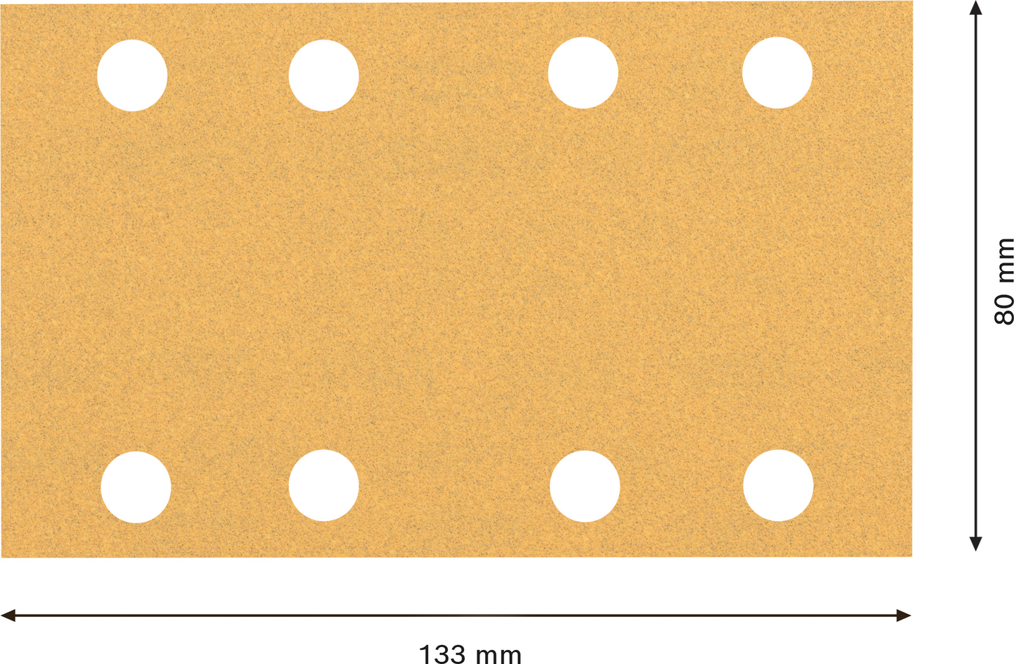 Hiomapaperi tasohiomakoneille Bosch 8-reikää EXPERT C470, 80x133mm, G100, 10kpl