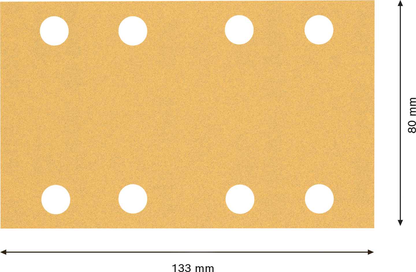 Hiomapaperi tasohiomakoneille Bosch 8-reikää EXPERT C470, 80x133mm, G120, 10kpl