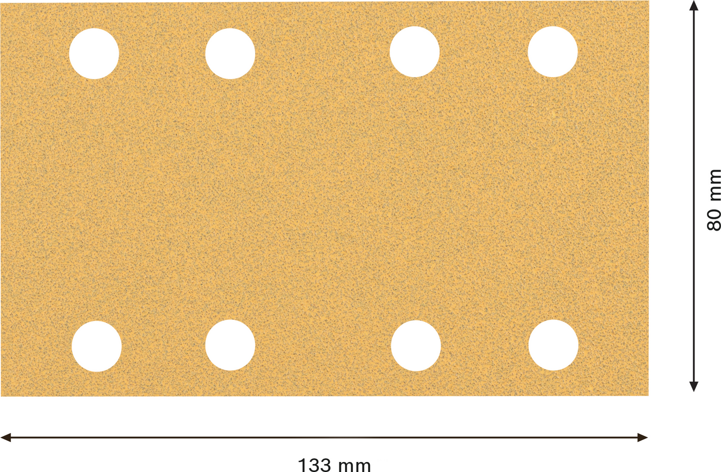 Hiomapaperi tasohiomakoneille Bosch 8-reikää EXPERT C470, 80x133mm, G 80, 10kpl