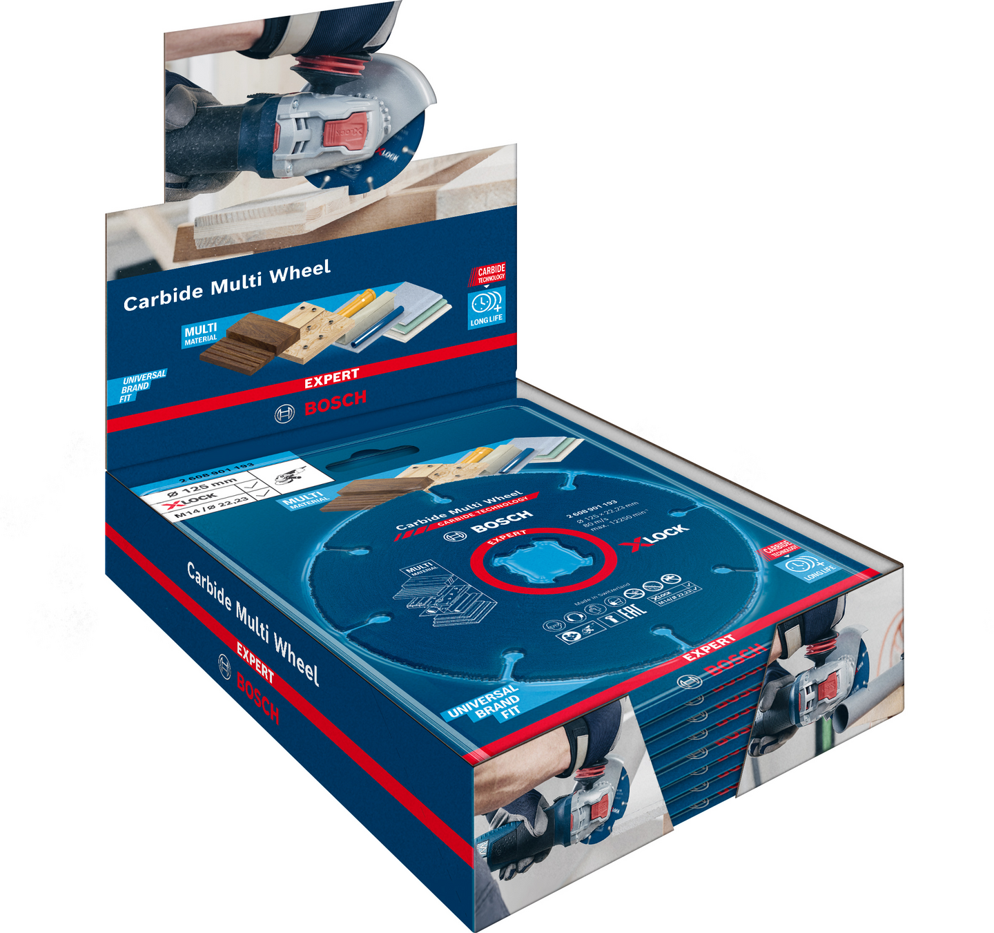 Katkaisulaikka Bosch EXPERT Carbide Multi Wheel X-LOCK, 125 mm, 22,23 mm, 10 kpl