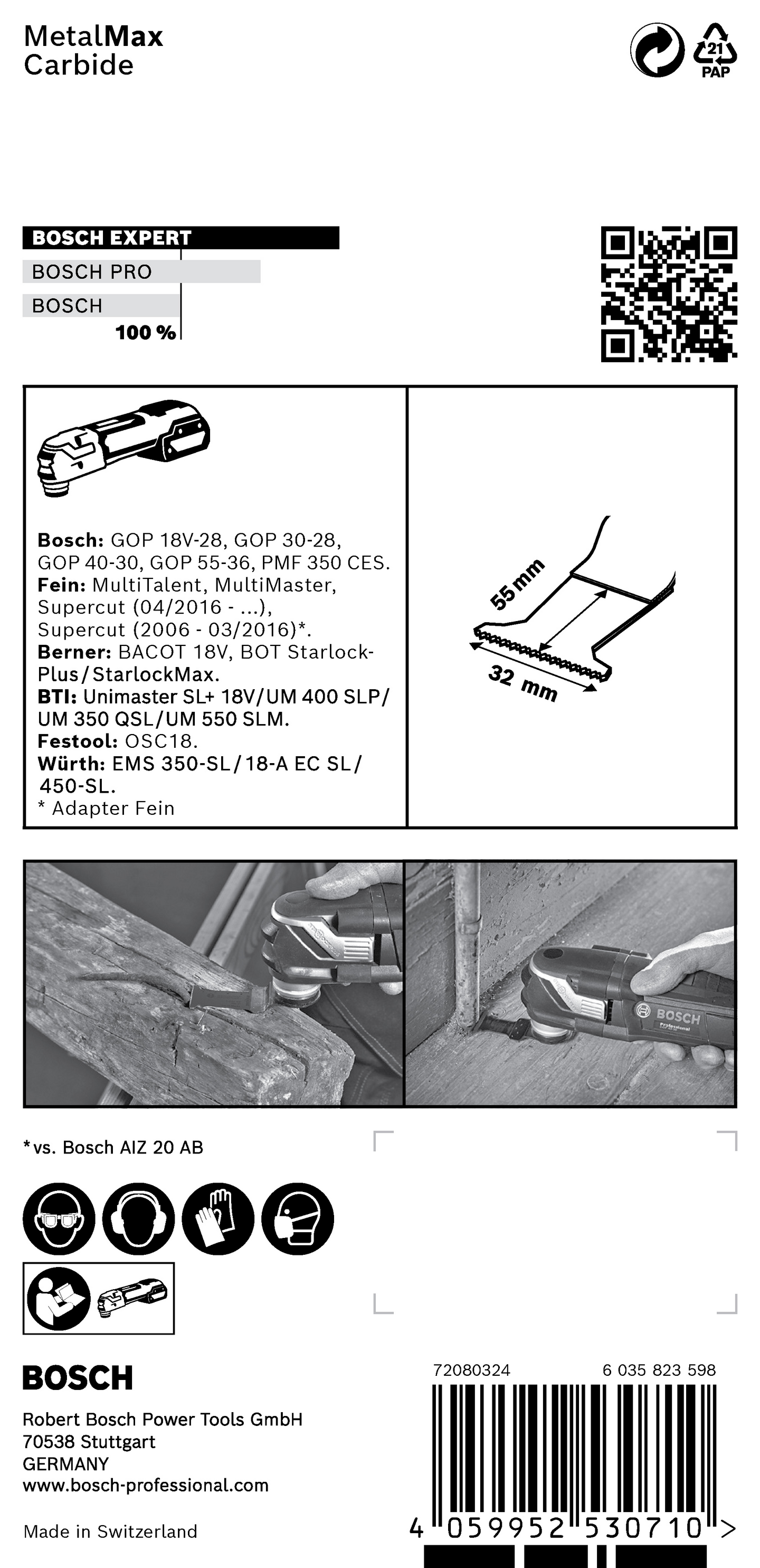 SÅGBLAD BOSCH PAIZ32AT METALLMAX