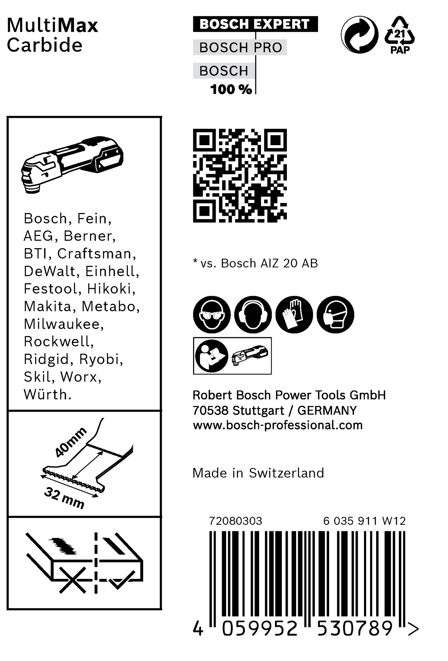 SÅGBLAD BOSCH AIZ32APT MULTIMATERIAL 10ST