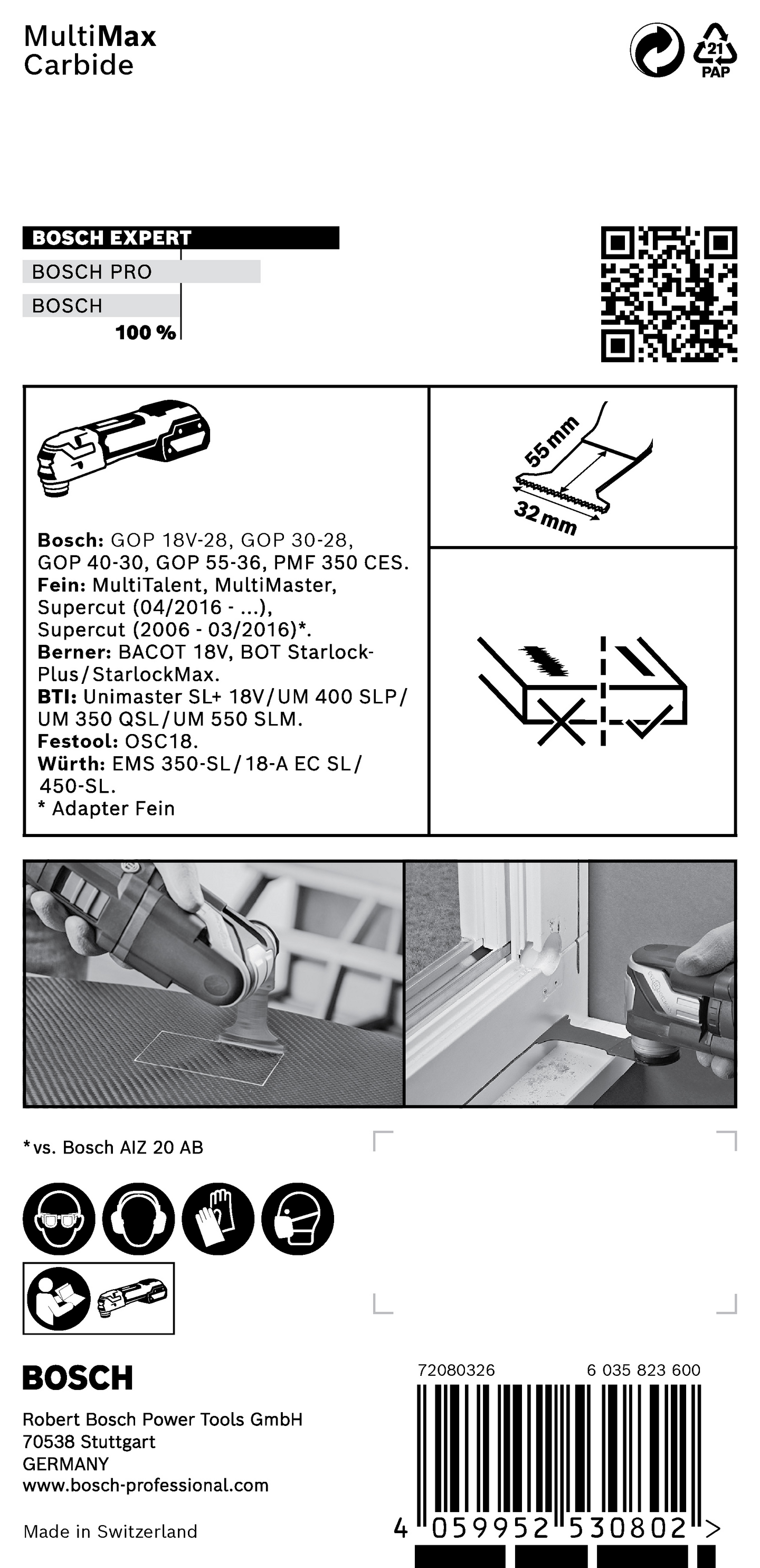 SÅGBLAD BOSCH PAIZ32APT MULTIMATERIAL