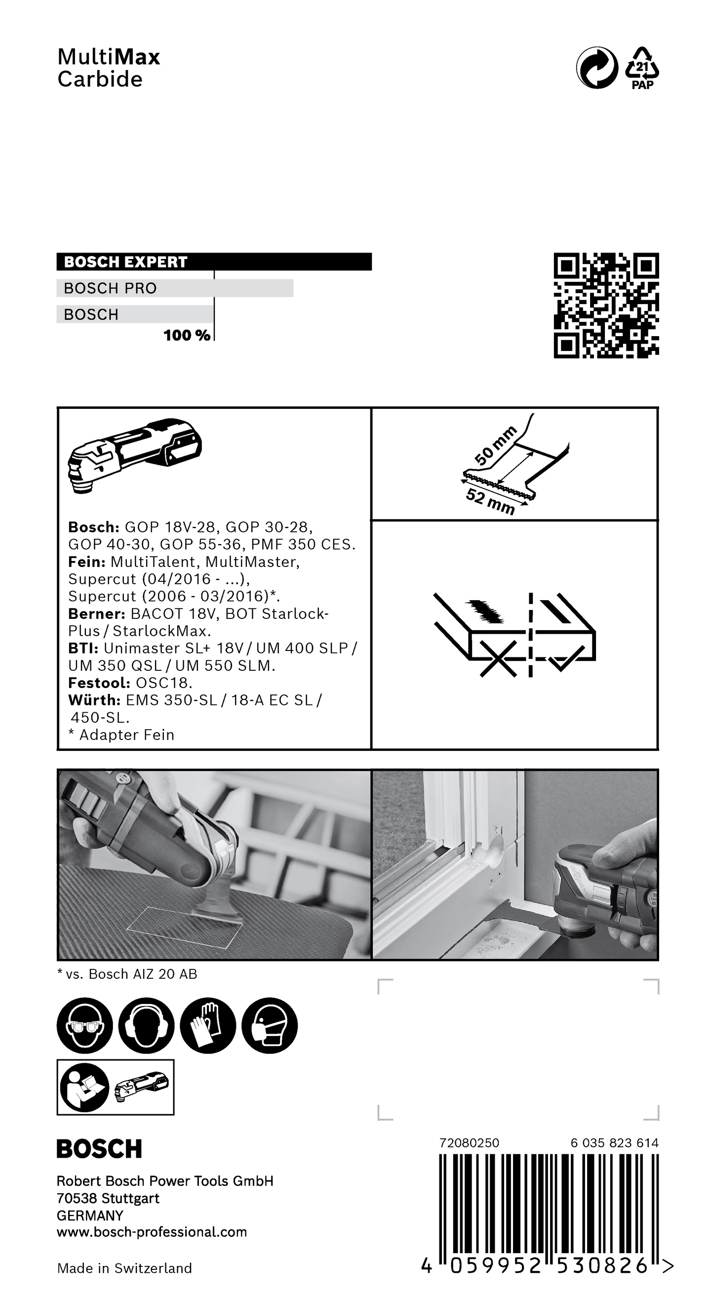 SÅGBLAD BOSCH PAII52APT MULTIMATERIAL