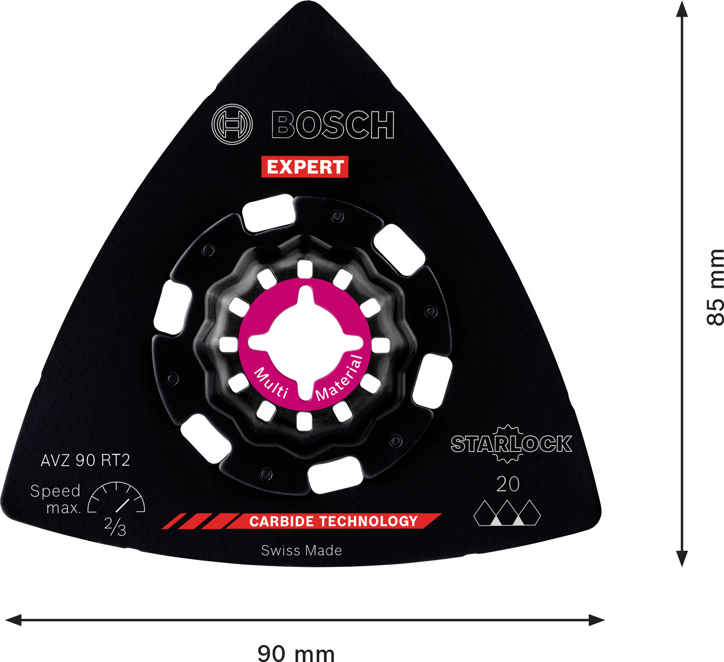 EXPERT Sanding Plate (EXPERT slipplatta) AVZ 90 RT2 för multiverktyg 90 mm