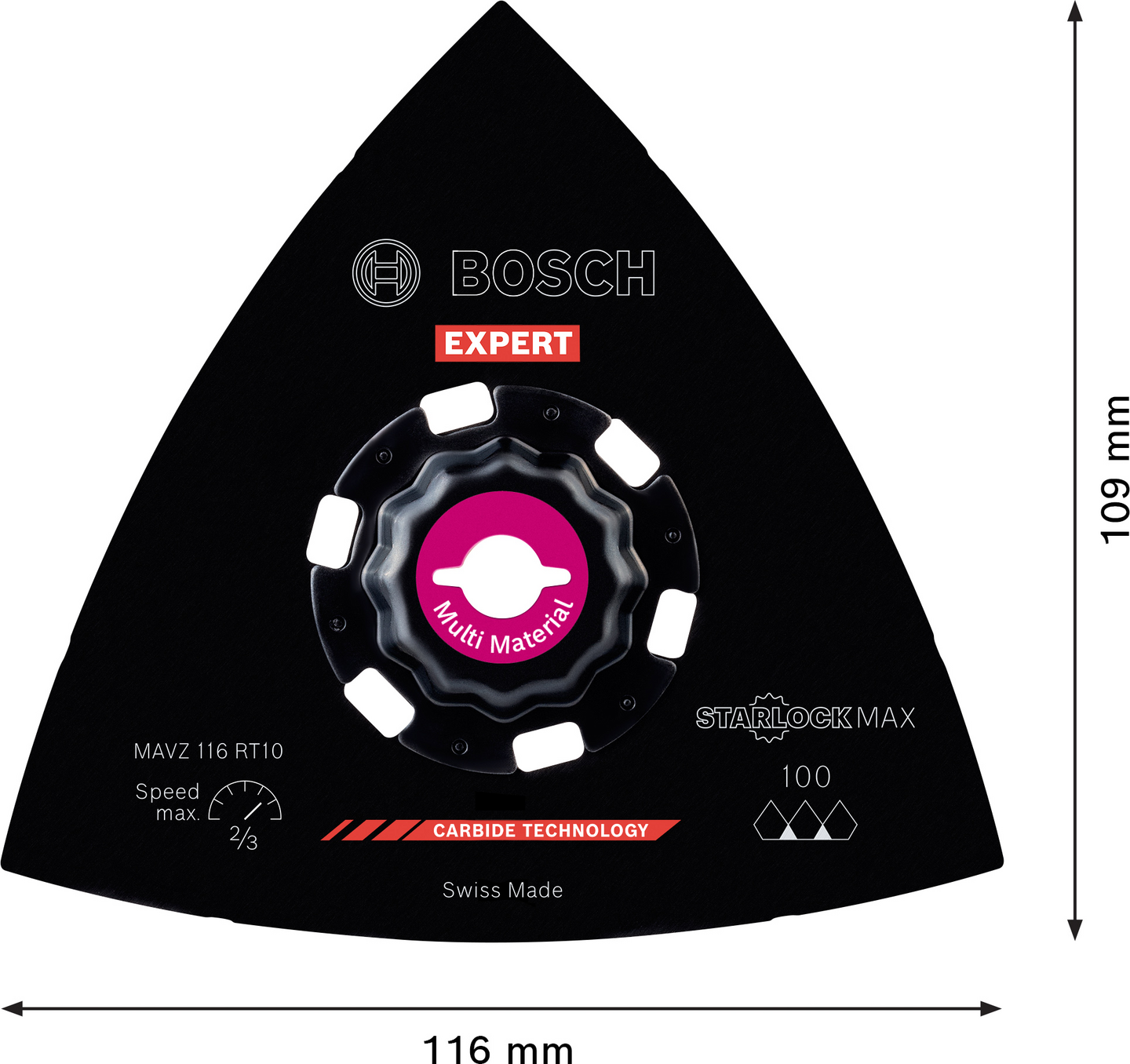 SLIPPLATTA BOSCH MAVZ116RT10 K100 116MM