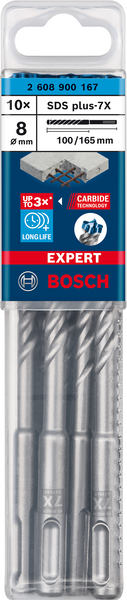 HAMMARBORR BOSCH PLUS-7X 8X165MM 10ST