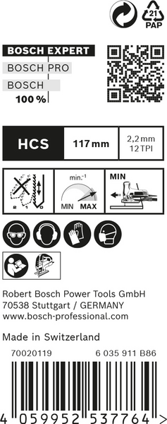 STICKSÅGBLAD BOSCH T308B WOOD 25ST