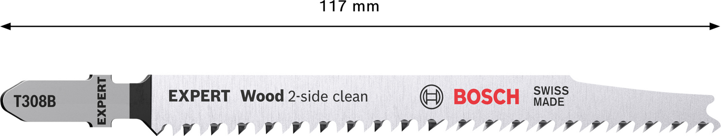 Pistosahanterä Bosch EXPERT 'Wood 2-side clean' T 308 B, 100 kpl