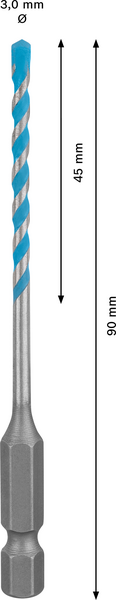 Poranterä Bosch EXPERT HEX-9 MultiConstruction 3 x 45 x 90 mm