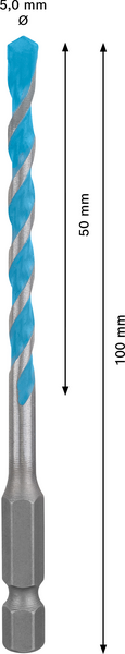 Poranterä Bosch EXPERT HEX-9 MultiConstruction 5 x 50 x 100 mm