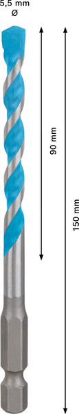 Poranterä Bosch EXPERT HEX-9 MultiConstruction 5,5 x 90 x 150 mm