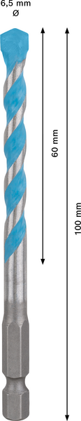 Poranterä Bosch EXPERT HEX-9 MultiConstruction 6,5 x 60 x 100 mm