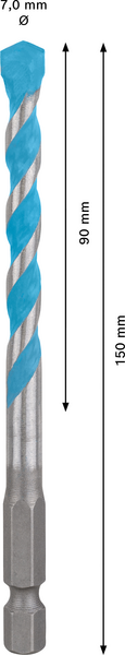 Poranterä Bosch EXPERT HEX-9 MultiConstruction 7 x 90 x 150 mm