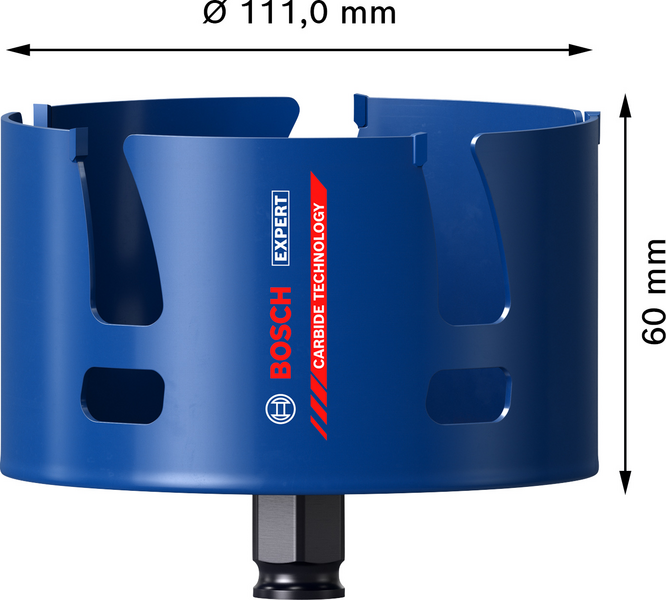 Reikäsaha Bosch EXPERT Construction Material, 111 x 60 mm