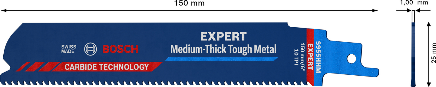 Puukkosahanterä Bosch EXPERT 'Medium-Thick Tough Metal' S 955 HHM, 1 kpl