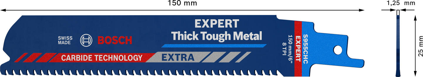 Puukkosahanterä Bosch EXPERT 'Thick Tough Metal' S 955 CHC, 10 kpl