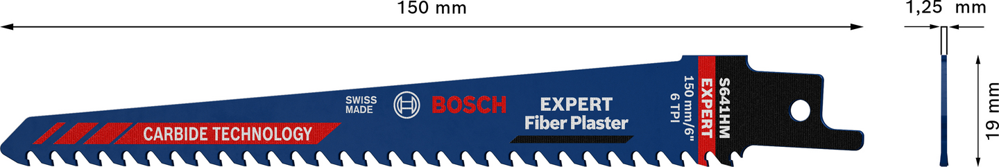 Puukkosahanterä Bosch EXPERT 'Fiber Plaster' S 641 HM, 1 kpl