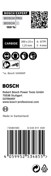 TIGERSÅGBLAD BOSCH S1256XHM WOOD/METAL 10ST