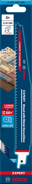 TIGERSÅGBLAD BOSCH S1167XHM WOOD/METAL 3ST
