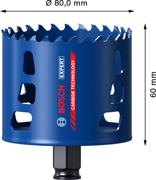 Reikäsaha Bosch EXPERT Tough Material, 80 x 60 mm