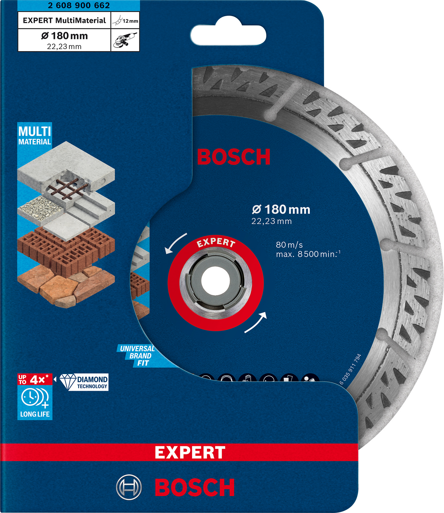 DIAMANTSKIVA BOSCH MULTI 180MM