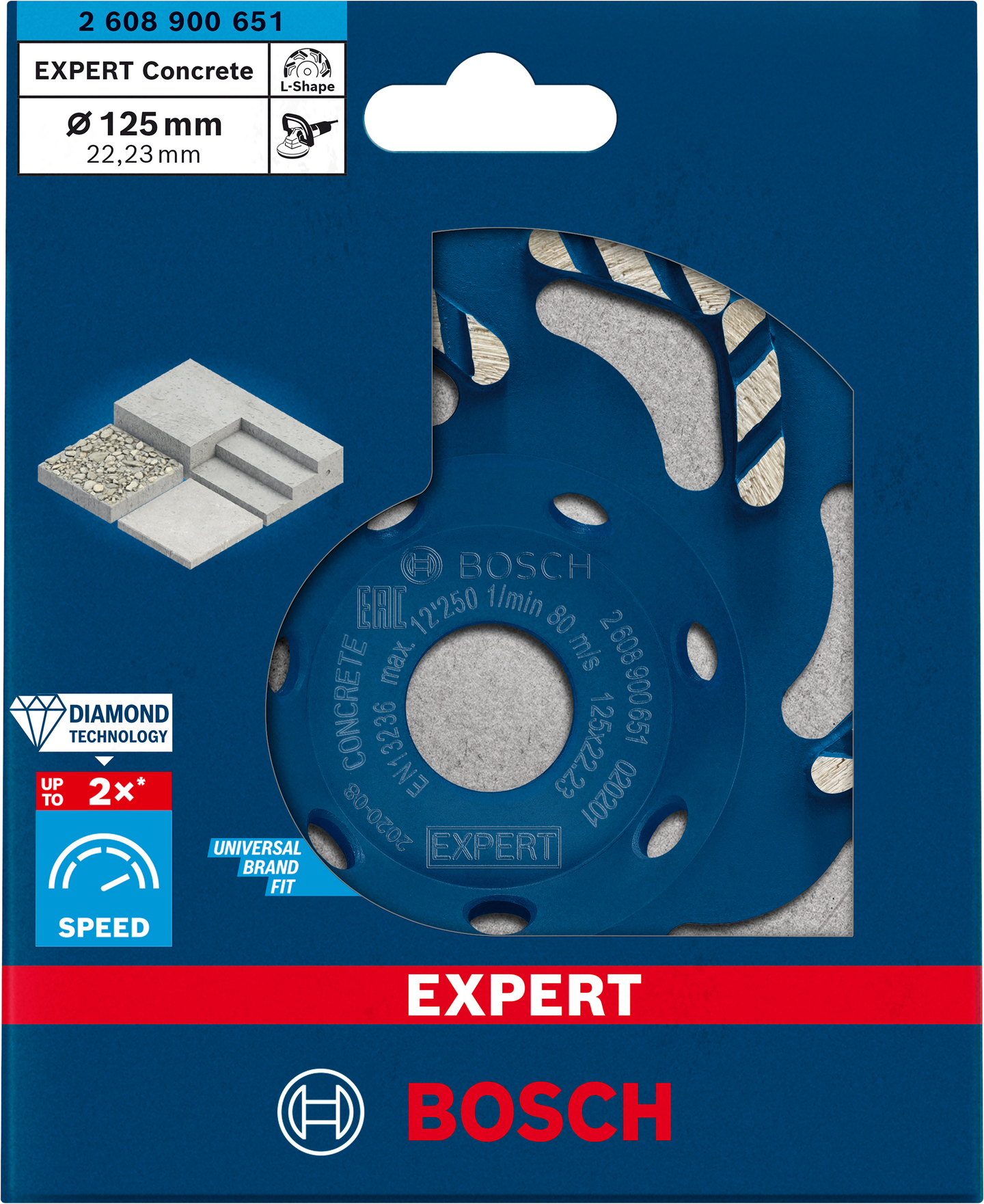 DIAMANTKOPPSKIVA BOSCH EXPERT, CONCRETE 125MM