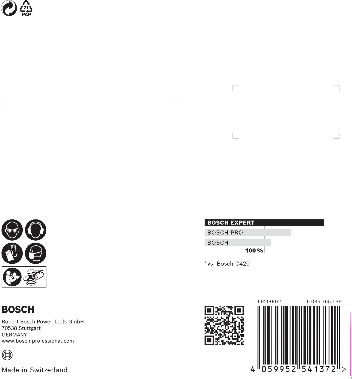 Hiomapaperi epäkeskohiomakoneille Bosch 8-reikää EXPERT C470,115 mm, G 240, 5kpl