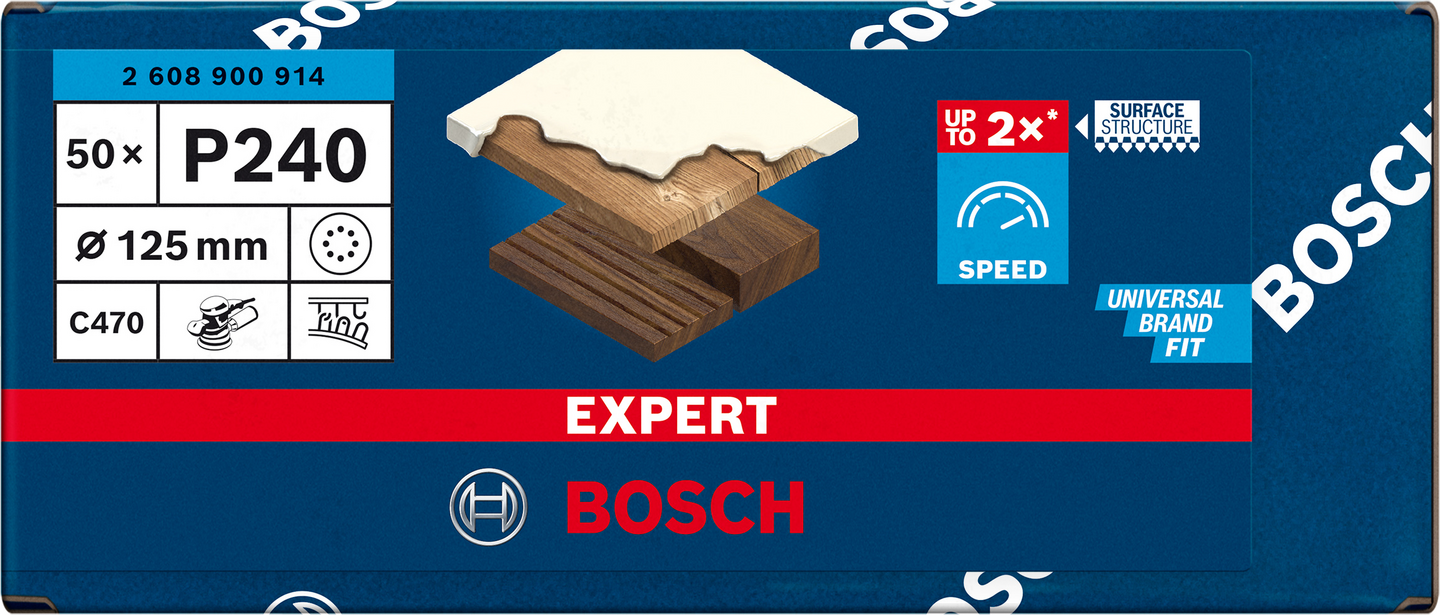 SLIPARK BOSCH EXC K240 8H 125MM 50ST