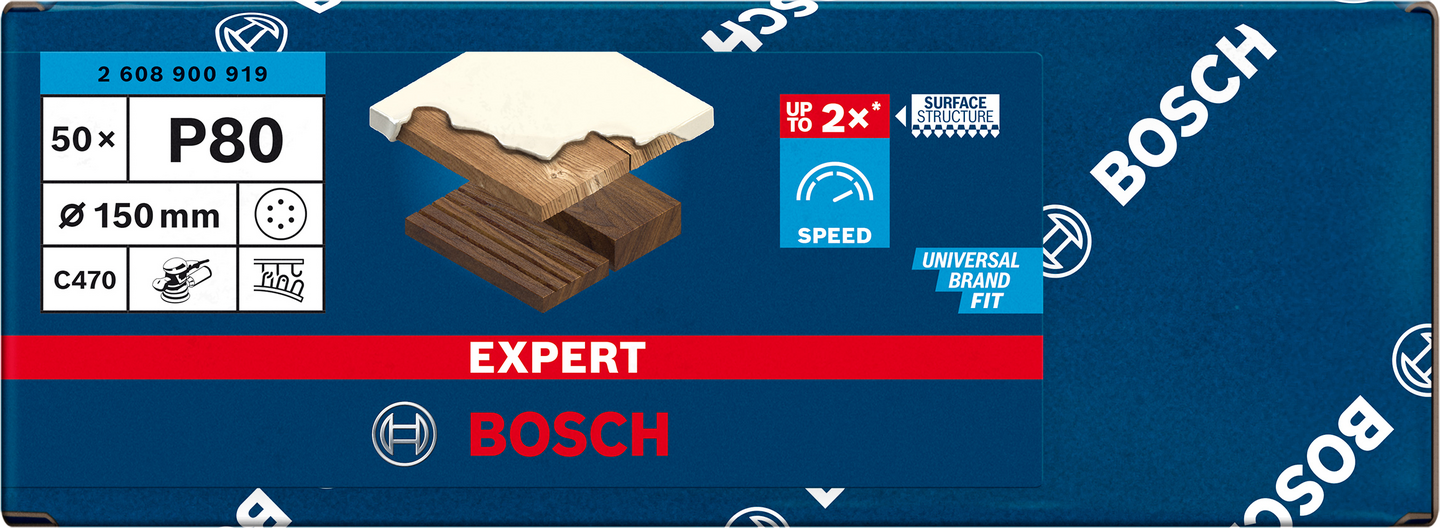 SLIPARK BOSCH EXC K80 6H 150MM 50ST
