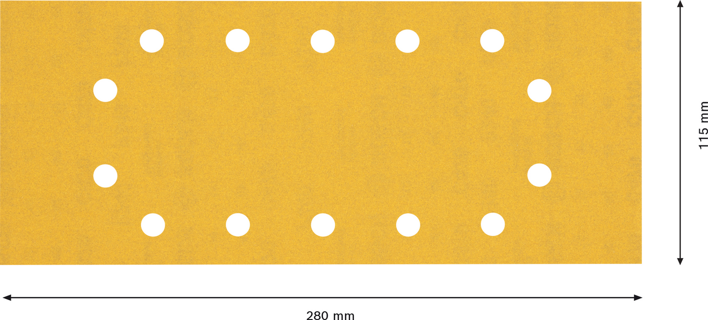 Hiomapaperi tasohiomakoneille Bosch 14-reikää EXPERT C470, 115x280mm G240, 10kpl
