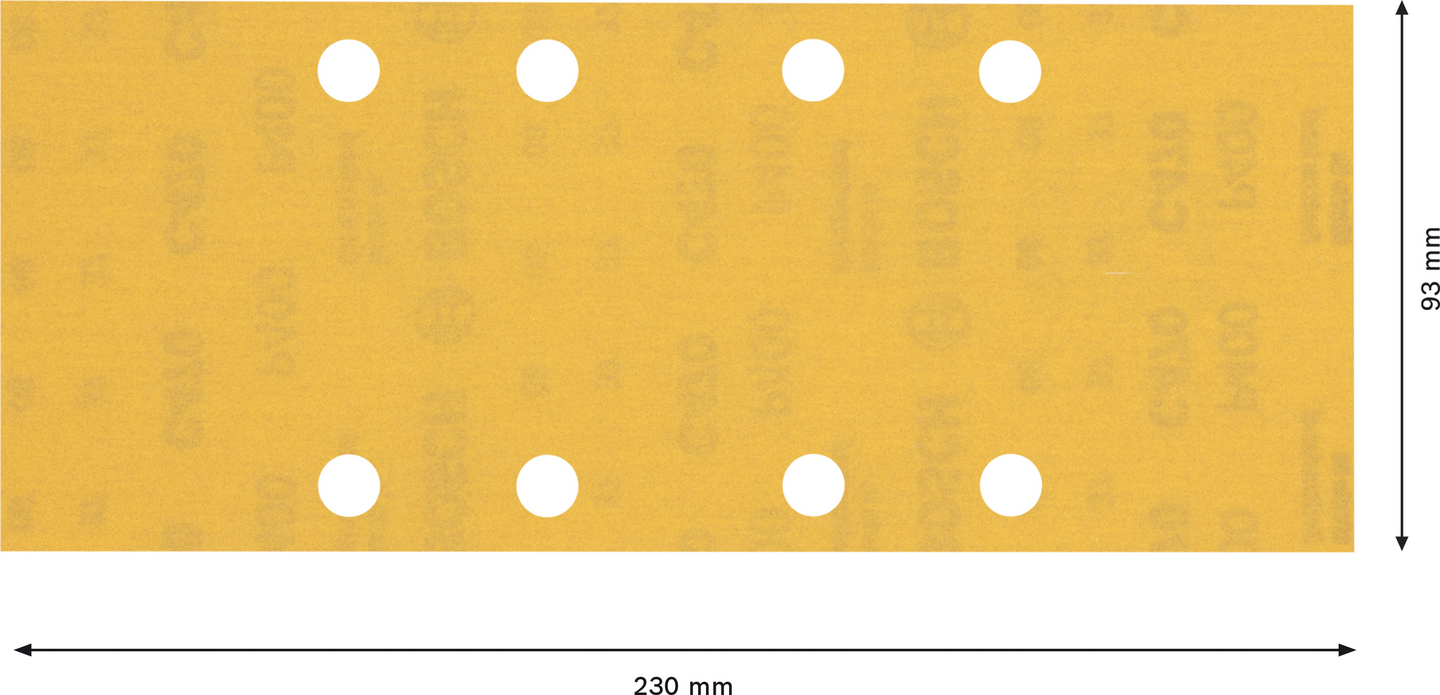 Hiomapaperi tasohiomakoneille Bosch 8-reikää EXPERT C470, 93x230mm, G400, 10kpl