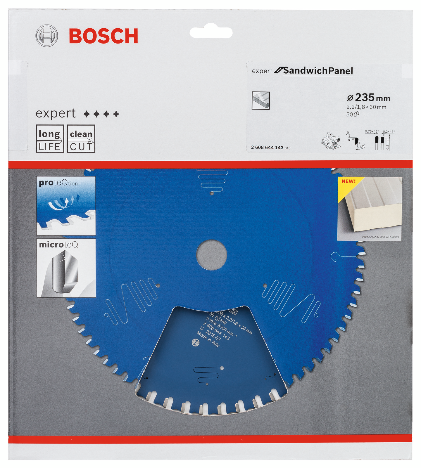 Pyörösahanterä Bosch Expert for Sandwich Panel 235x2,2x30mm 50