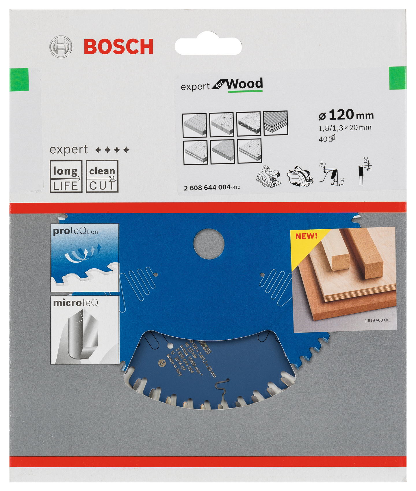 Pyörösahanterä Bosch Expert for Wood 120x20x1,8mm Z40