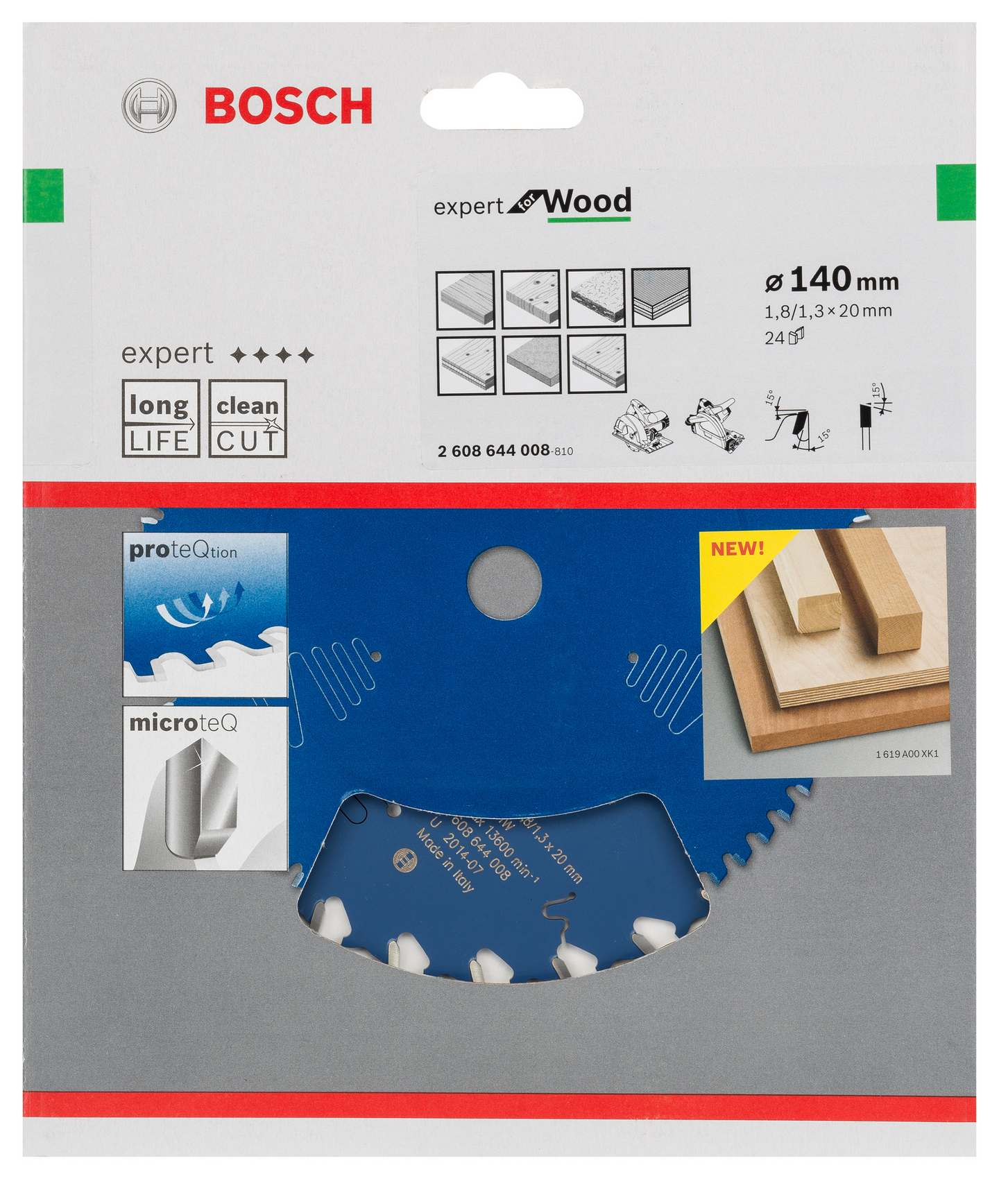 CIRKELSÅGKLINGA BOSCH EXP WOOD 140X20X1,8MM 24T