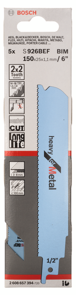 TIGERSÅGBLAD S926BEF 5ST METALL BOSCH