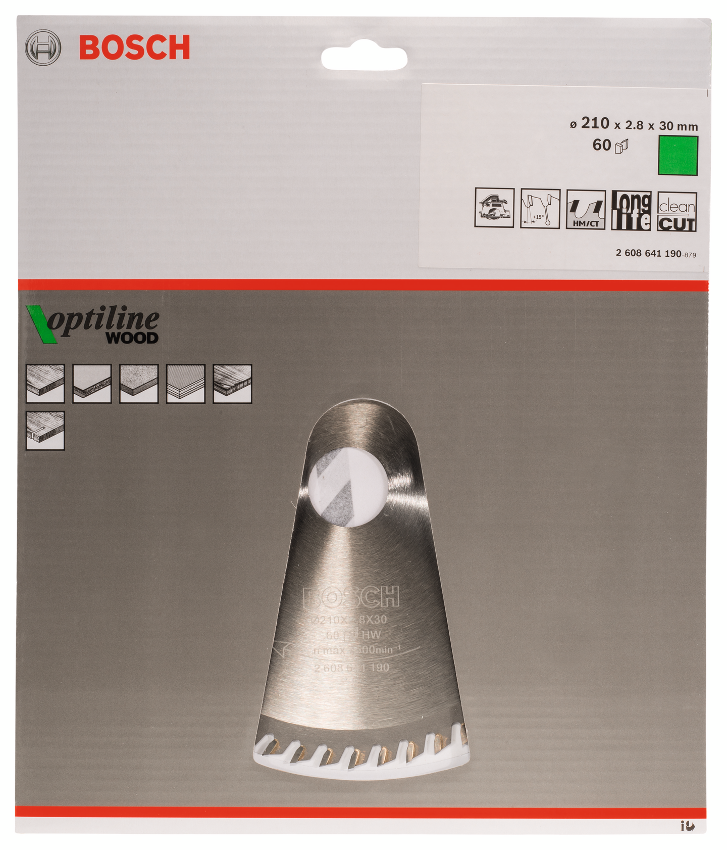 SÅGKLINGA BOSCH OPTIL 210X2.8X30 60T, NE