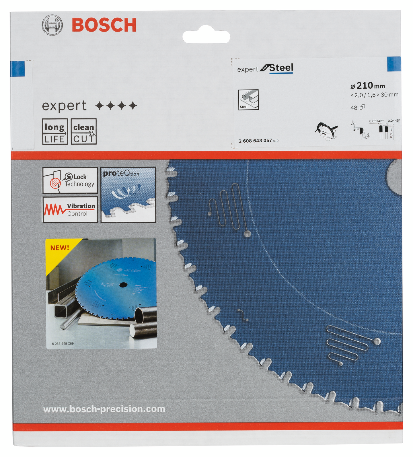 CIRKELSÅGKLINGA BOSCH EXP STEEL 210X30MM 48T