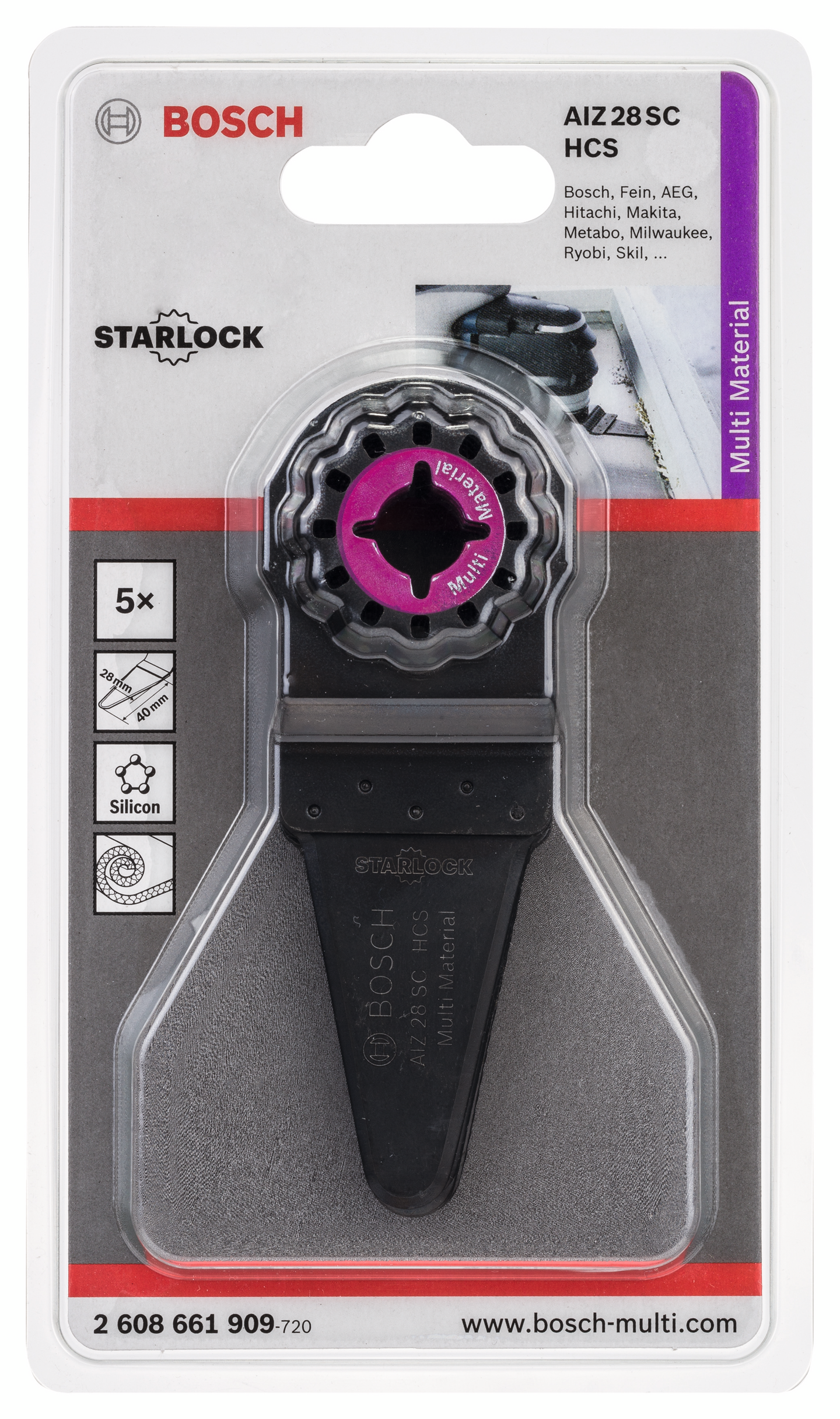 Monitoimikoneen terä Bosch yleisveitsi AIZ 28 SC 5kpl