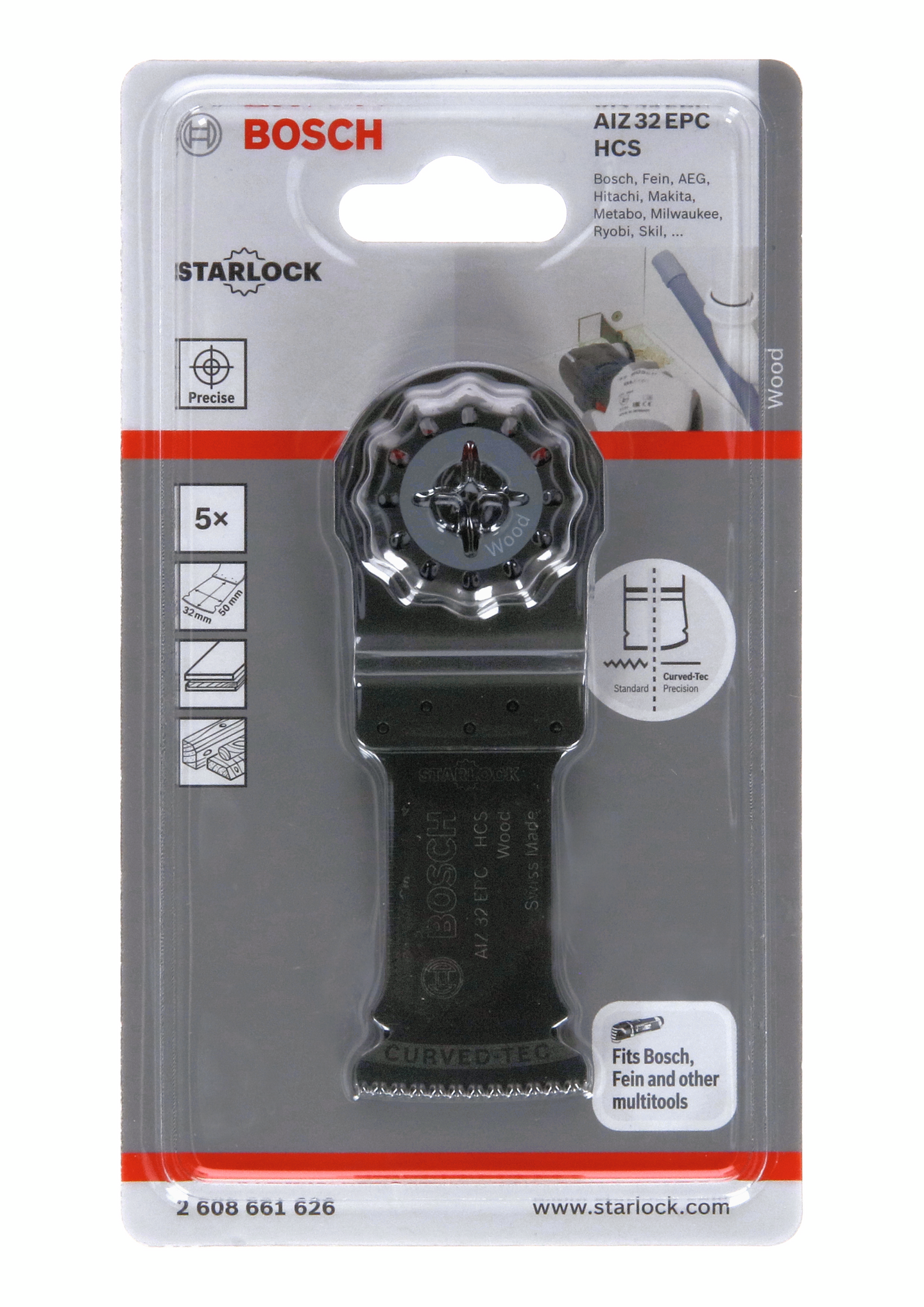SÅGBLAD BOSCH AIZ32EC HCS WOOD 32X40MM 5ST