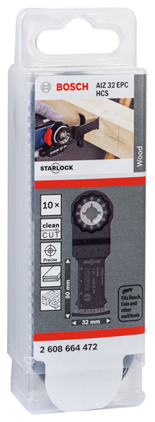SÅGBLAD BOSCH AIZ32EPC WOOD HCS L50MM 10ST