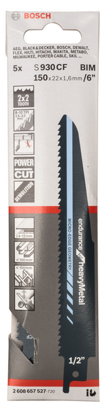 TIGERSÅGBLAD BOSCH S930CF, HEAVY/METALL 5ST