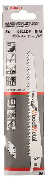 TIGERSÅGBLAD BOSCH S611DF 5ST