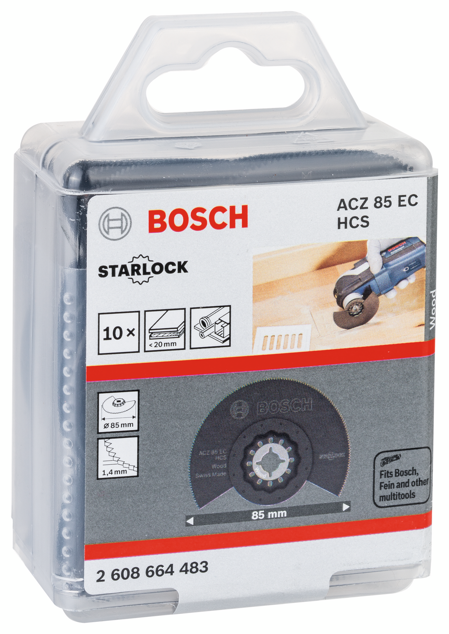 SÅGBLAD BOSCH ACZ85EC WOOD HCS RUND, 85MM 10ST