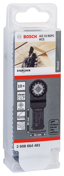 SÅGBLAD BOSCH AIZ32BSPC HARDWOOD L50MM 10ST