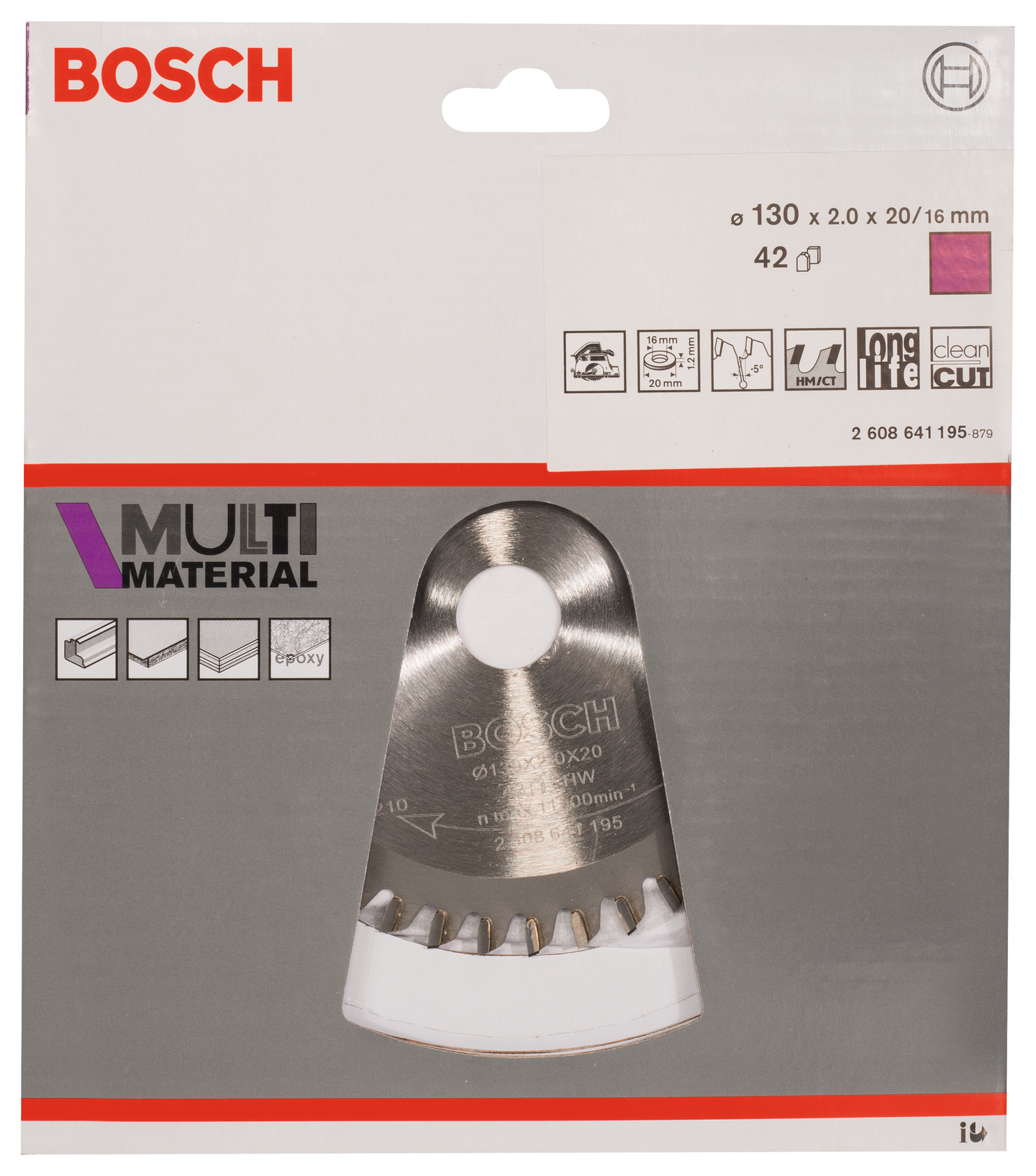 SÅGKLINGA BOSCH MULTI 130X2.0X20/16, 130X2X20/16MM 42T